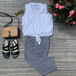 Donated Feb 16 ‘22 Offers Welcome!  Chaps black & white check capris